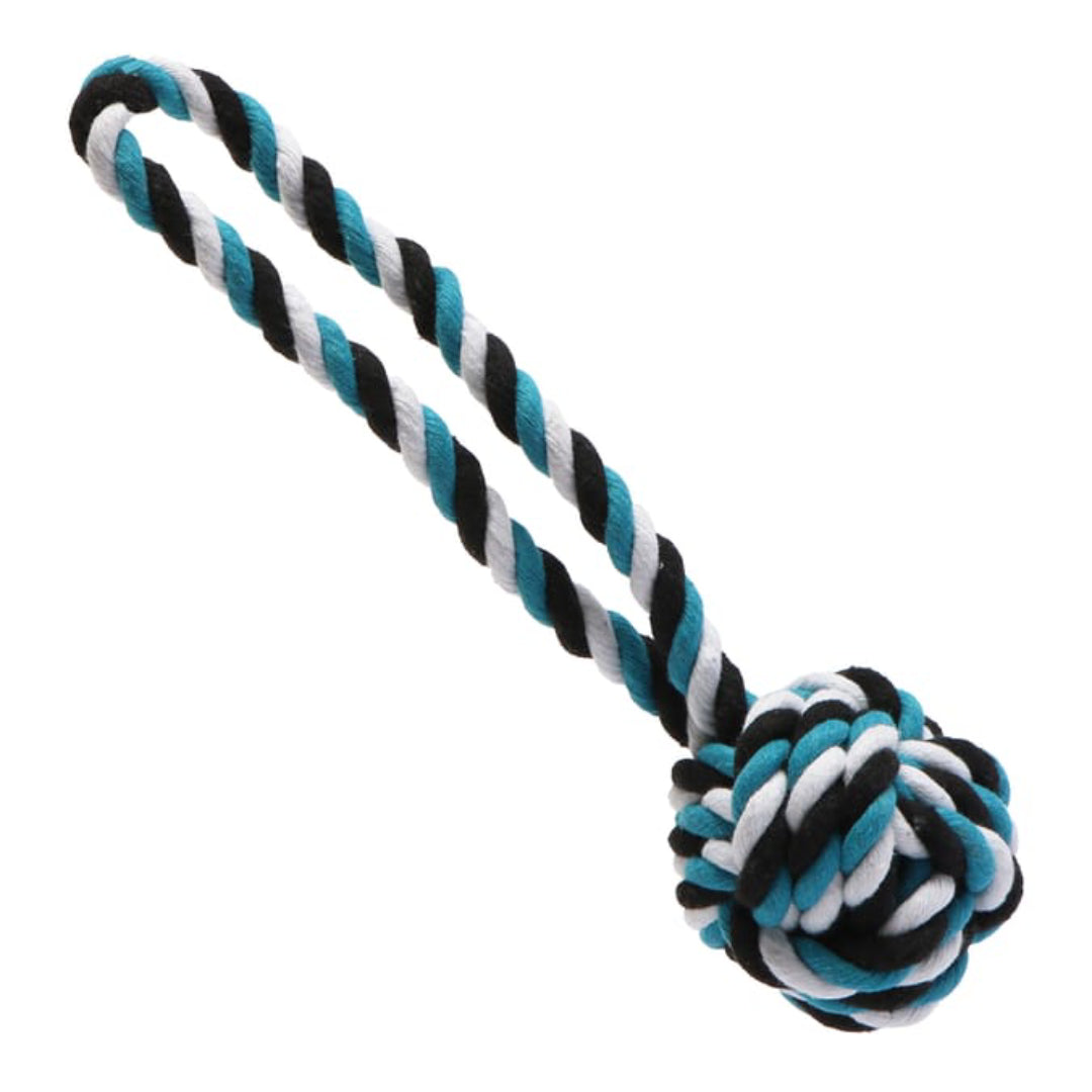 Rope Ball Tugger Blue