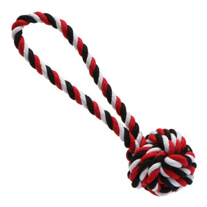 Rope Ball Tugger Red